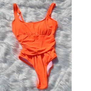 Bathing Suit Women's Retro Vintage Swimwear Tummy control One piece Size 3XL